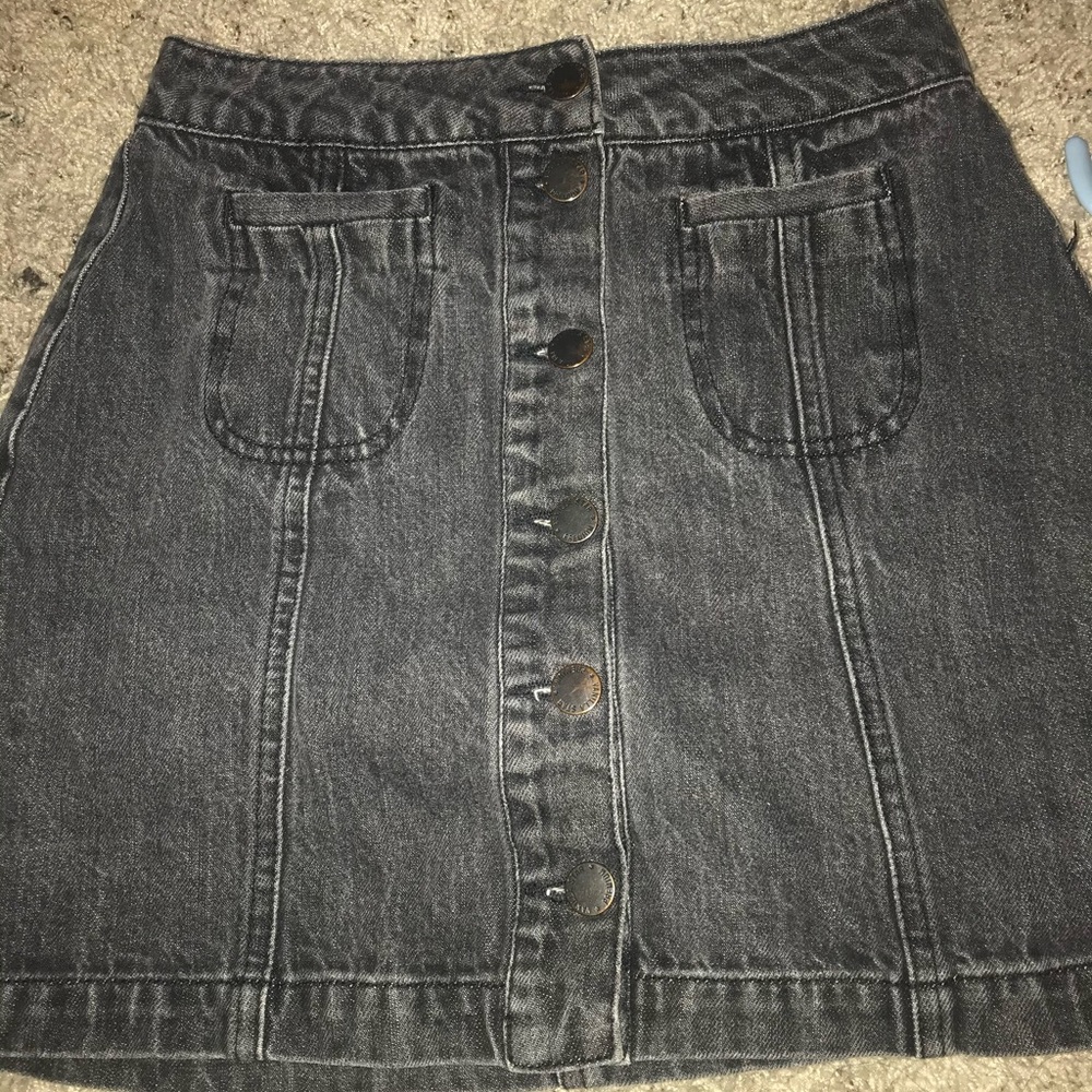 Black mini skirt